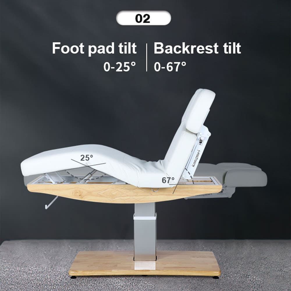 Electric Hydraulic Lift Spa Facial Bed Treatment Table with Armrest