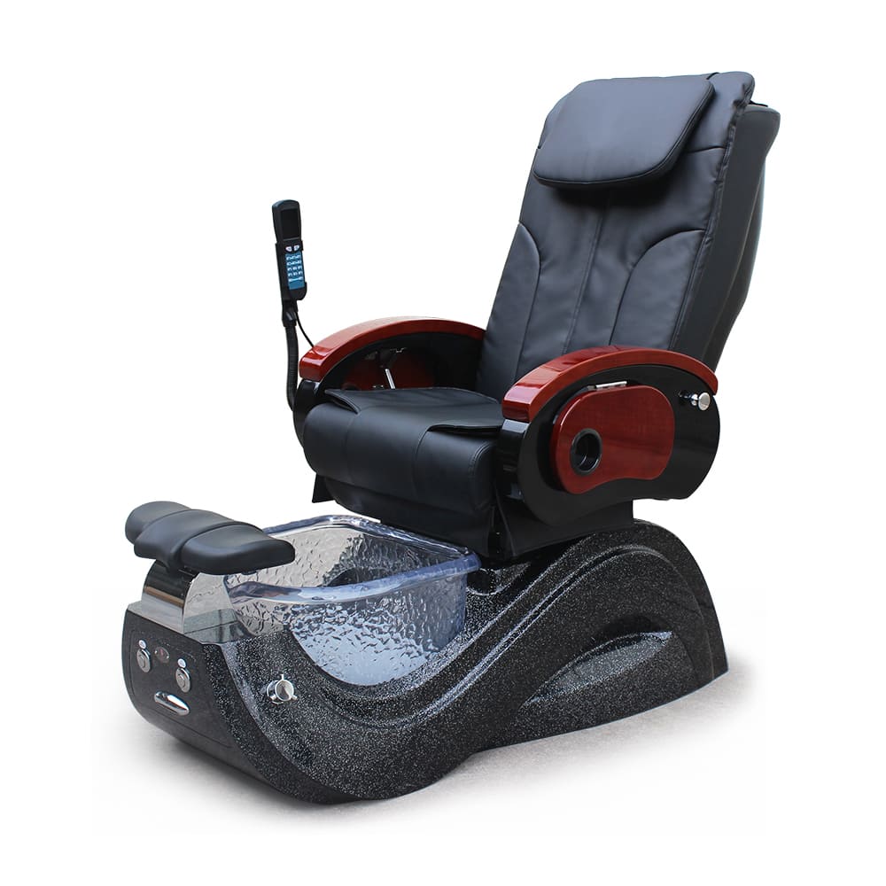 black pedicure chair
