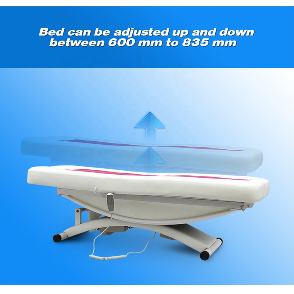 Electric Height Adjustable Massage Table Pink Spa Bed for Salon
