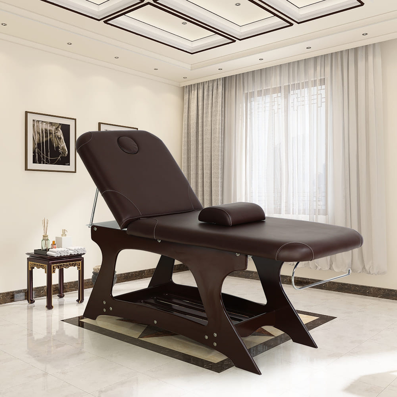 Wooden Spa Massage Treatment Table Beauty Waxing Bed - Kangmei