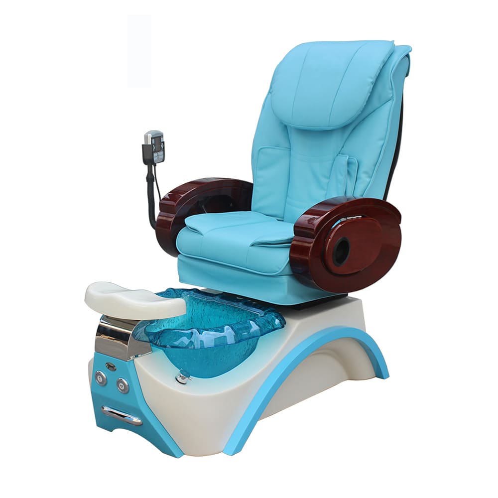 blue pedicure chair