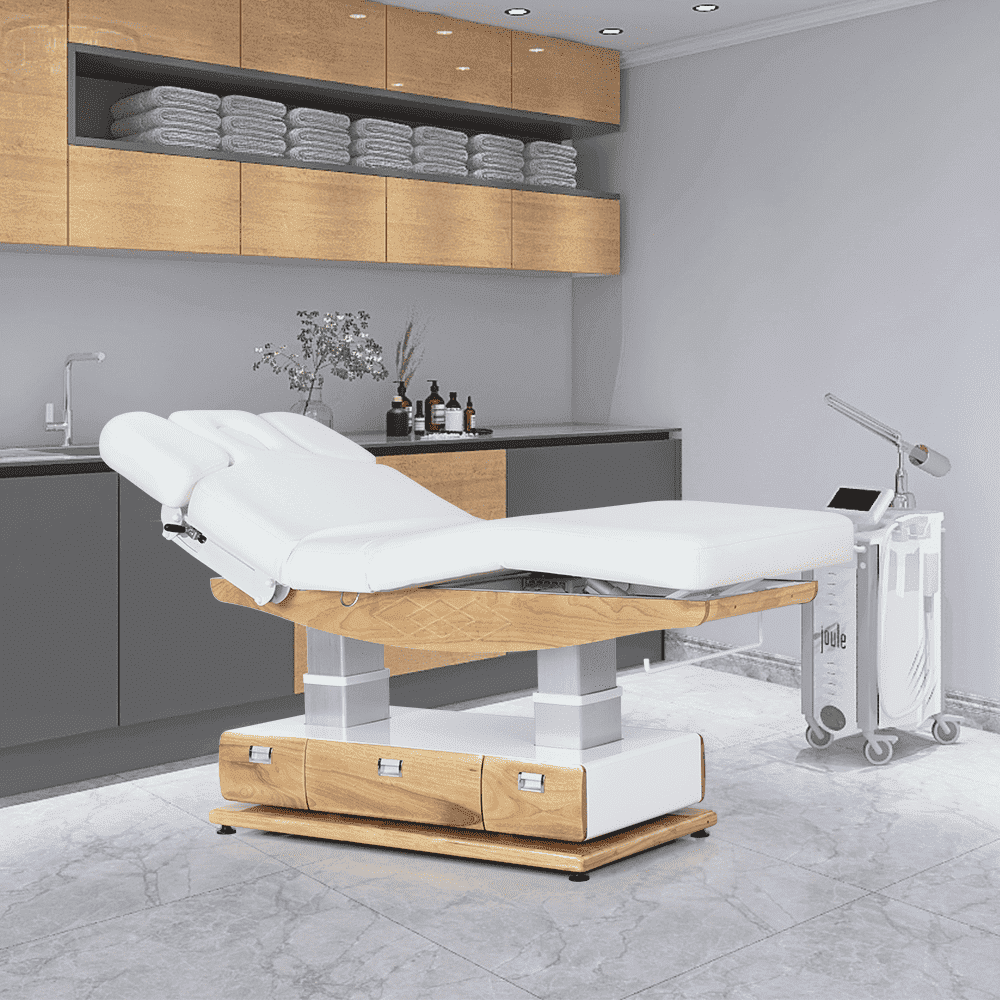 White Electric Massage Table Medical Spa Exam Treatment Bed - Kangmei
