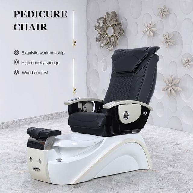 White Nail Salon Foot Spa Massage Pedicure Chair - Kangmei