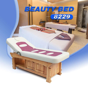 Wooden Massage Table Spa Facial Bed with Storage - Kangmei