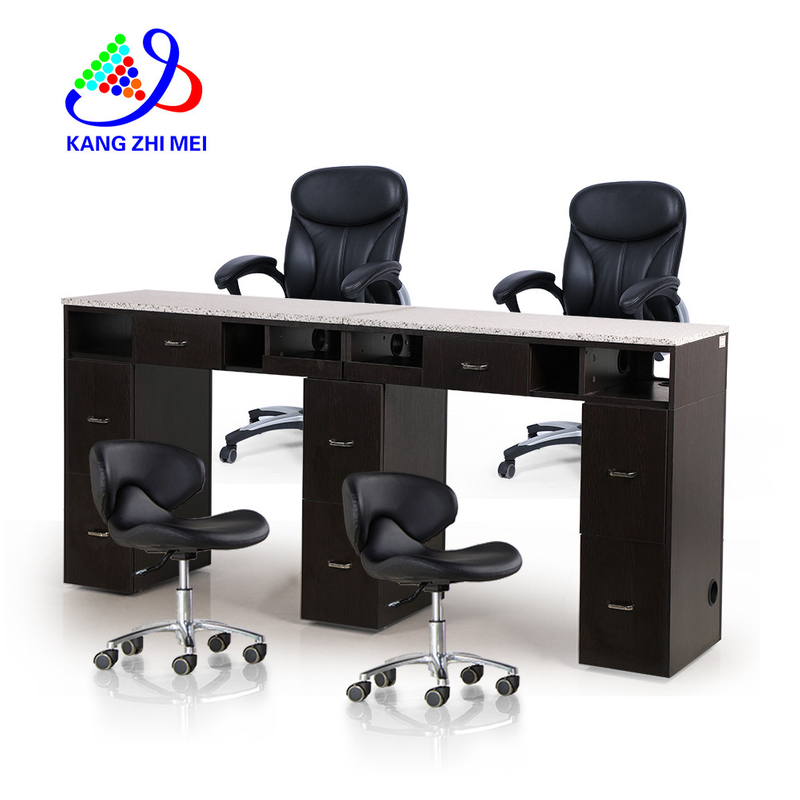 Double Nail Desk Manicure Station Table with Vent - Kangmei
