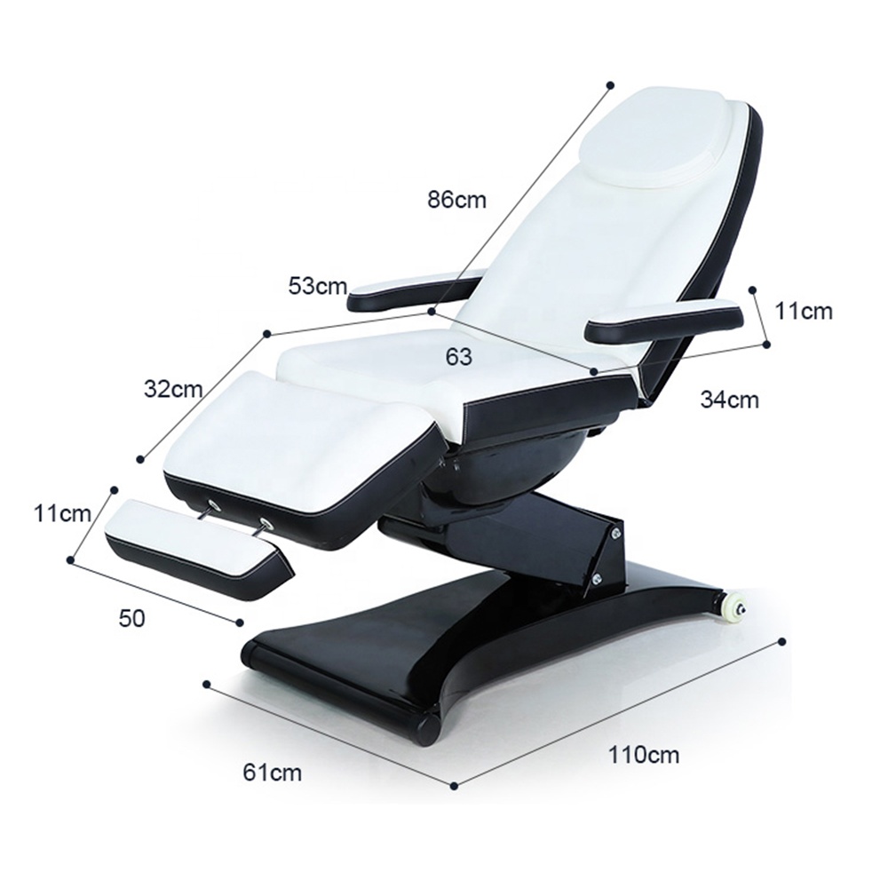 Luxury Stationary Electric Adjustable Massage Table Beauty Facial Bed