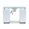 Kangmei Modern Cheap Spa Beauty Salon White Portable Nail Station Glass Top Manicure Table With Exhaust Fan