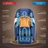 Full Body 4D Massage Chair 3D Robot Hand Electric AI Smart Recliner SL Track Zero Gravity Shiatsu for Home Office