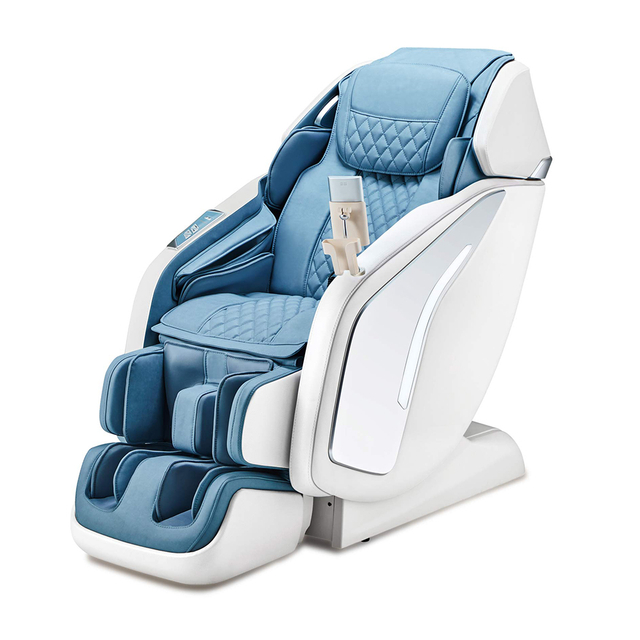 Luxury Blue Leather 0 Gravity Full Body Massage Chair