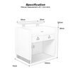 Nail Salon Reception Desk Table with Glass Display Front - Kangmei