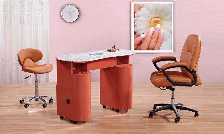 Portable Mat Painting Manicure Station Desk Spa Beauty Salon Wooden Technician Nail Table With Exhaust