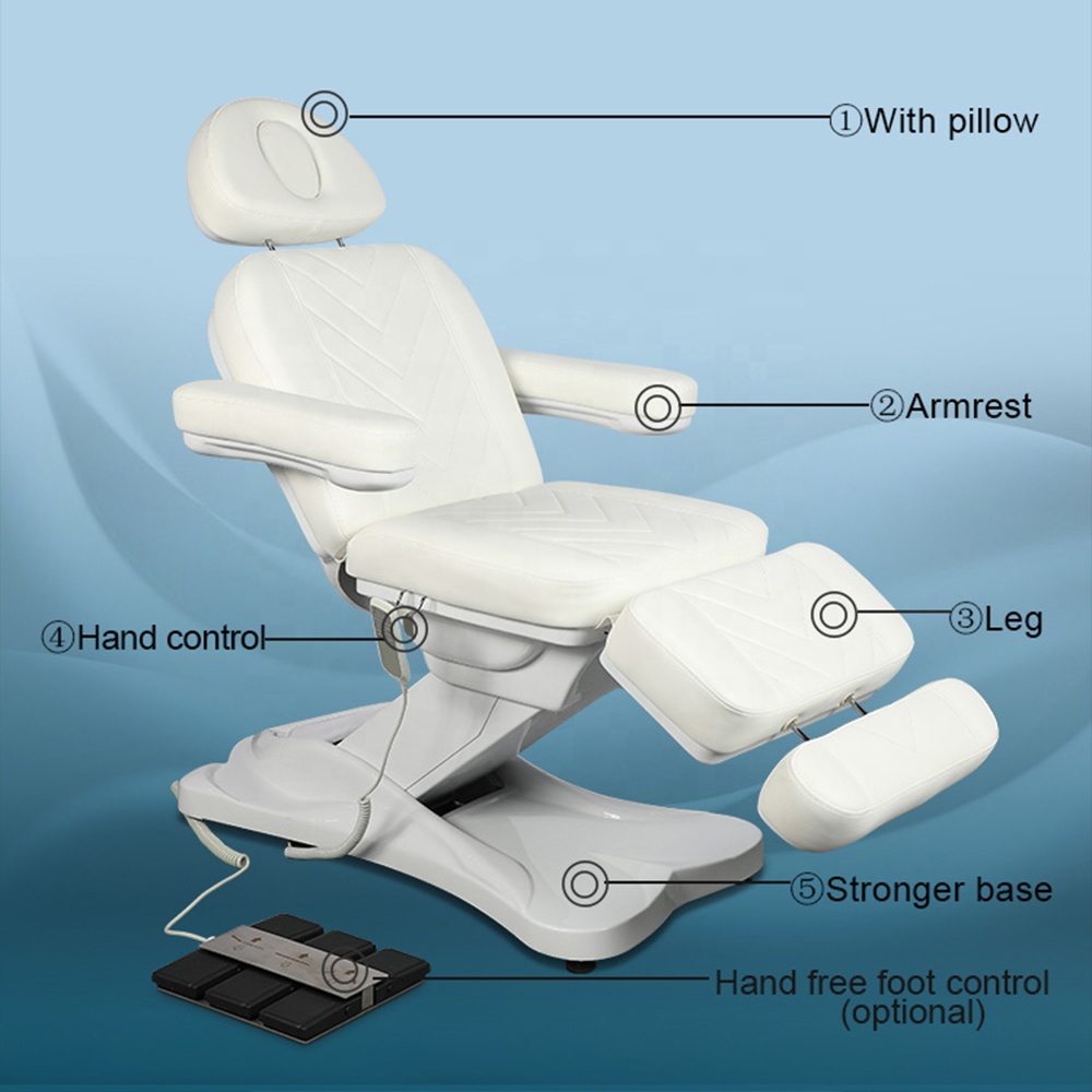 Reclining Salon Beauty Adjustable Best Treatment Electric Massage Facial Bed Cosmetic Couch Chair