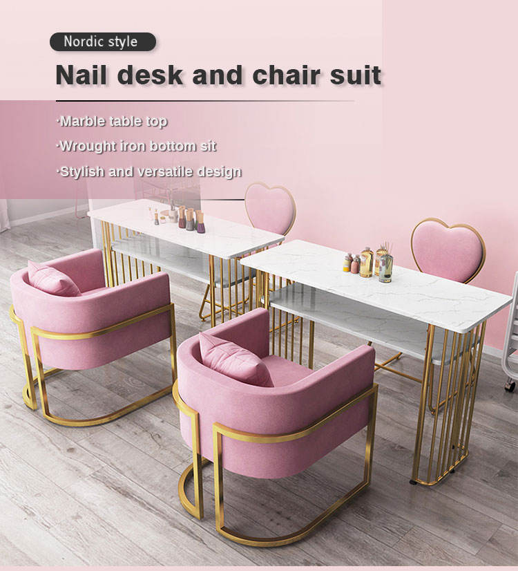 pink manicure table