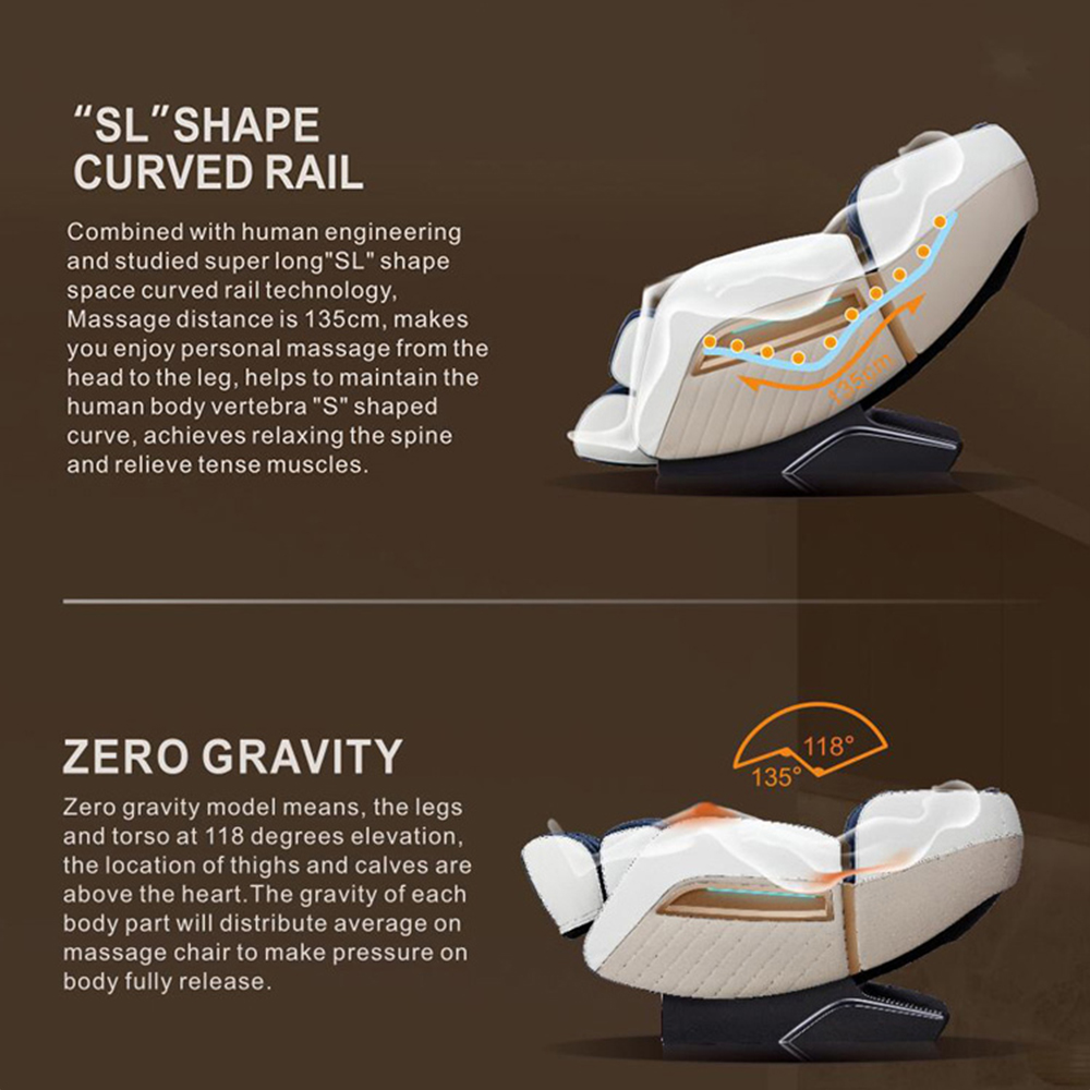 Black High Tech Ultimate Zero Gravity Shiatsu Massage Chair
