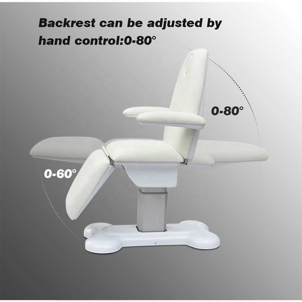 Electric Esthetician Facial Chair White Massage Table