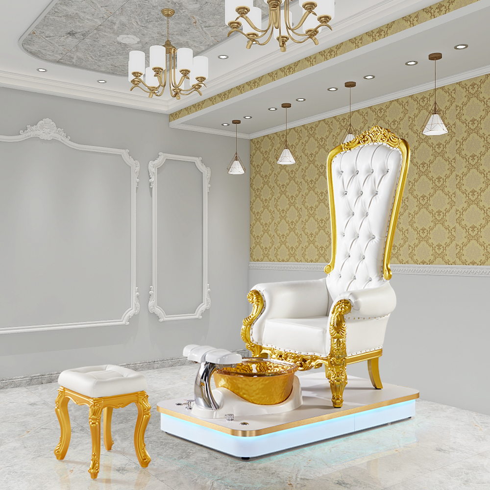 Luxury Royal Queen Throne Pedicure Chairs Platform（Stations）
